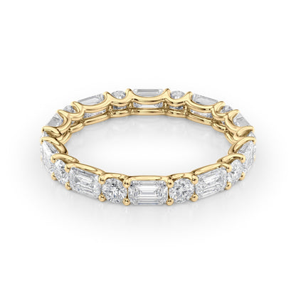 2.6ct Niara Round Cut Moissanite Ring - Gold