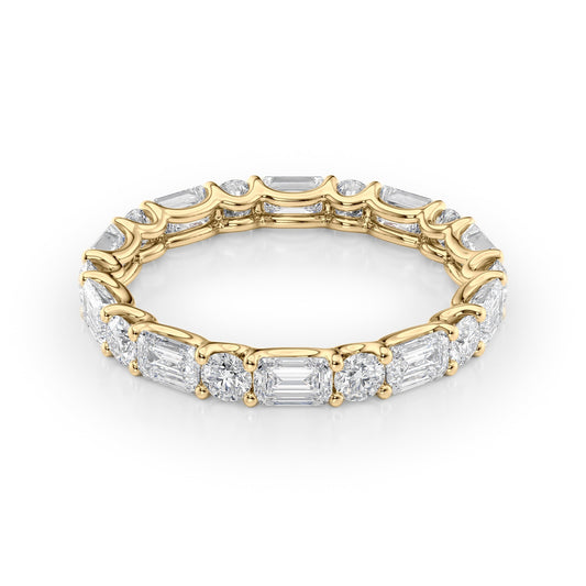 2.6ct Niara Round Cut Moissanite Ring - Gold