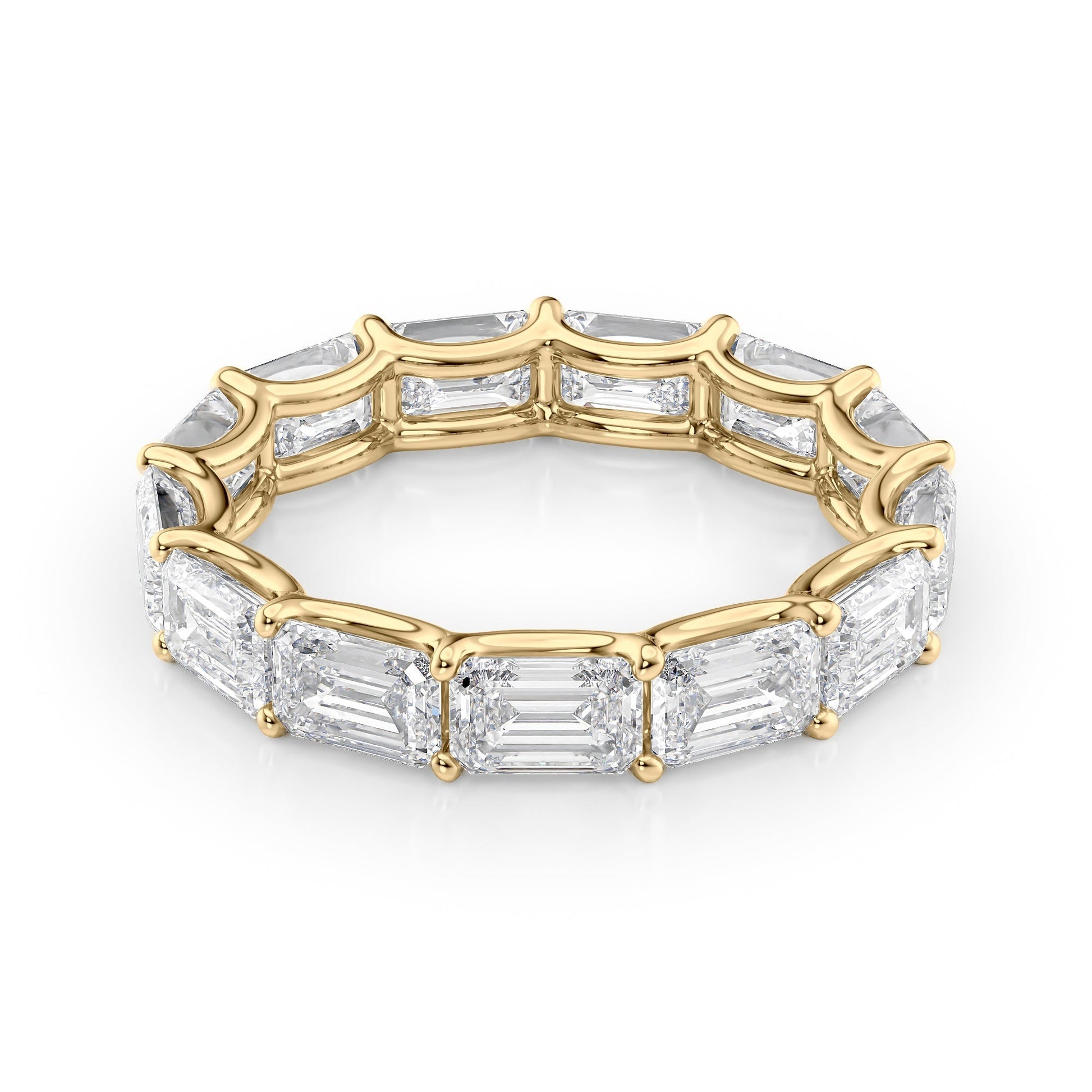 5ct Deva Emerald Cut Moissanite Ring - Gold