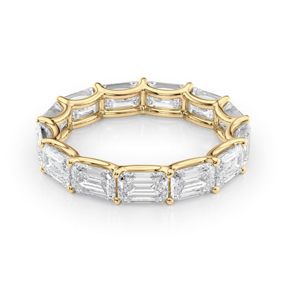 5ct Deva Emerald Cut Moissanite Ring - Gold