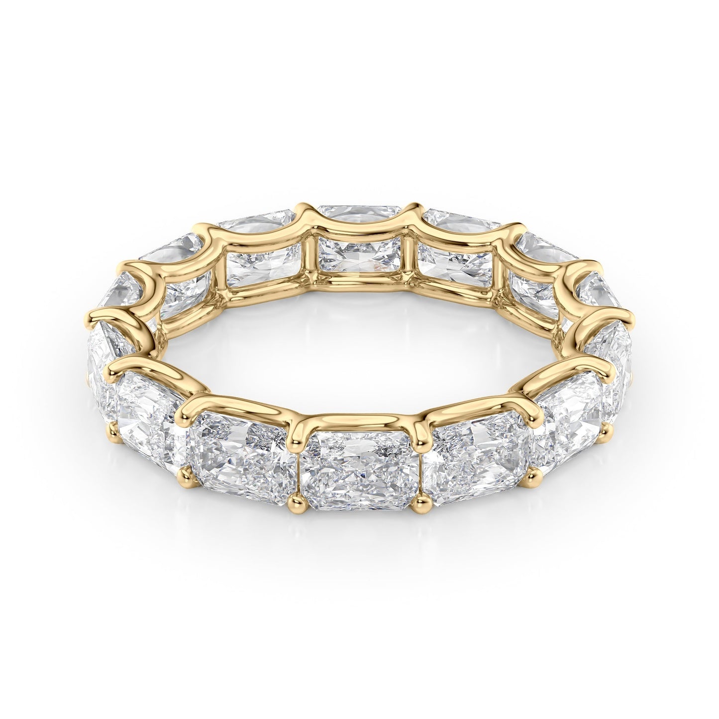 4ct Hermia Radiant Cut Moissanite Ring - Gold