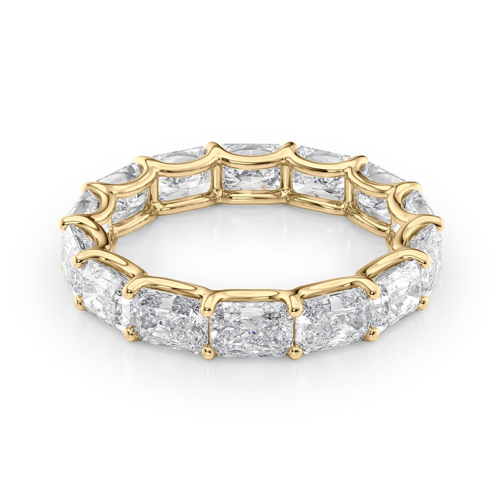 4ct Hermia Radiant Cut Moissanite Ring - Gold