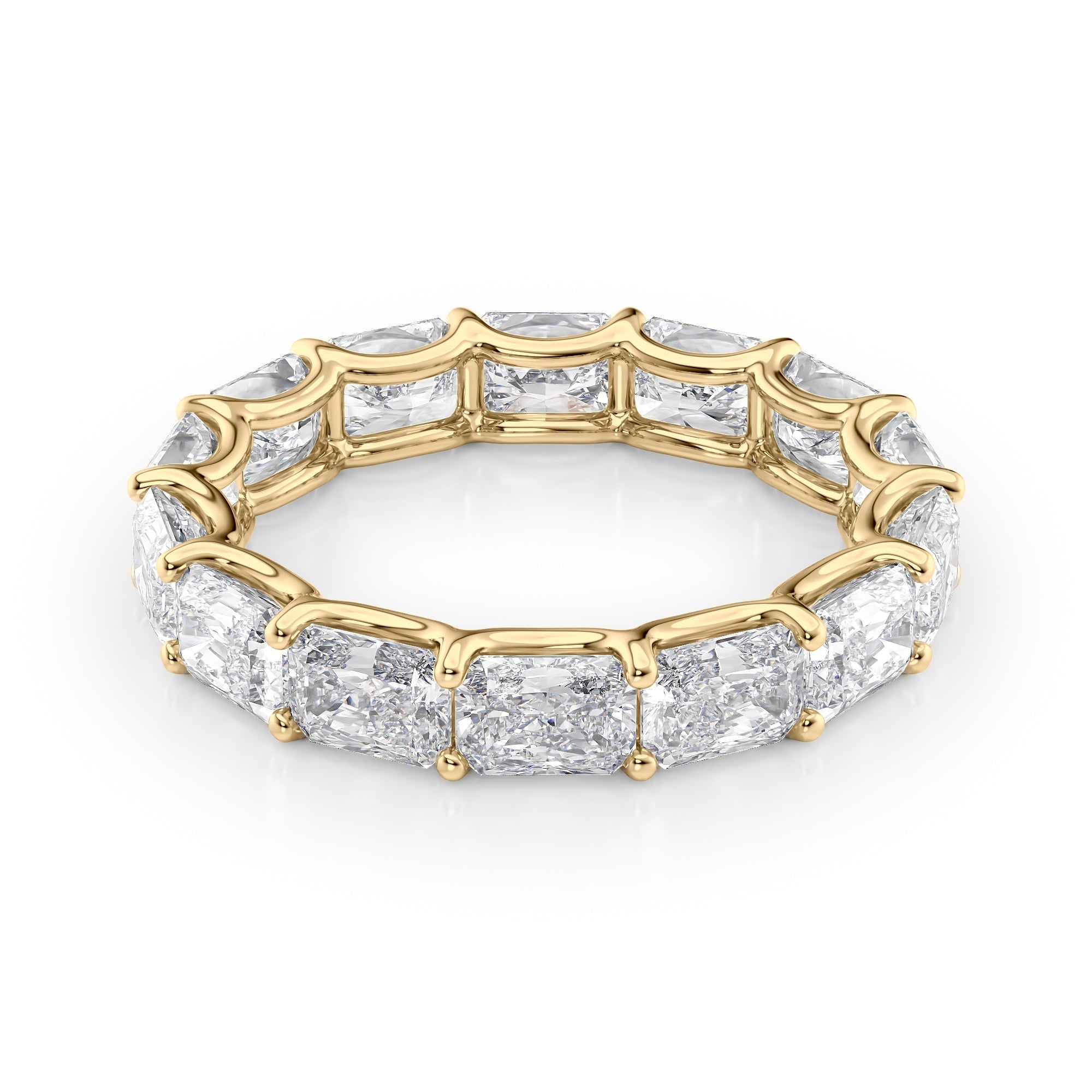 4ct Hermia Radiant Cut Moissanite Ring - Gold