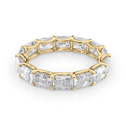 4ct Hermia Radiant Cut Moissanite Ring - Gold