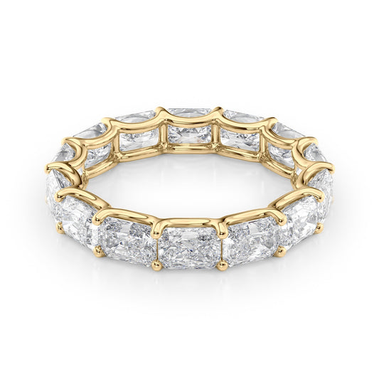 4ct Hermia Radiant Cut Moissanite Ring - Gold