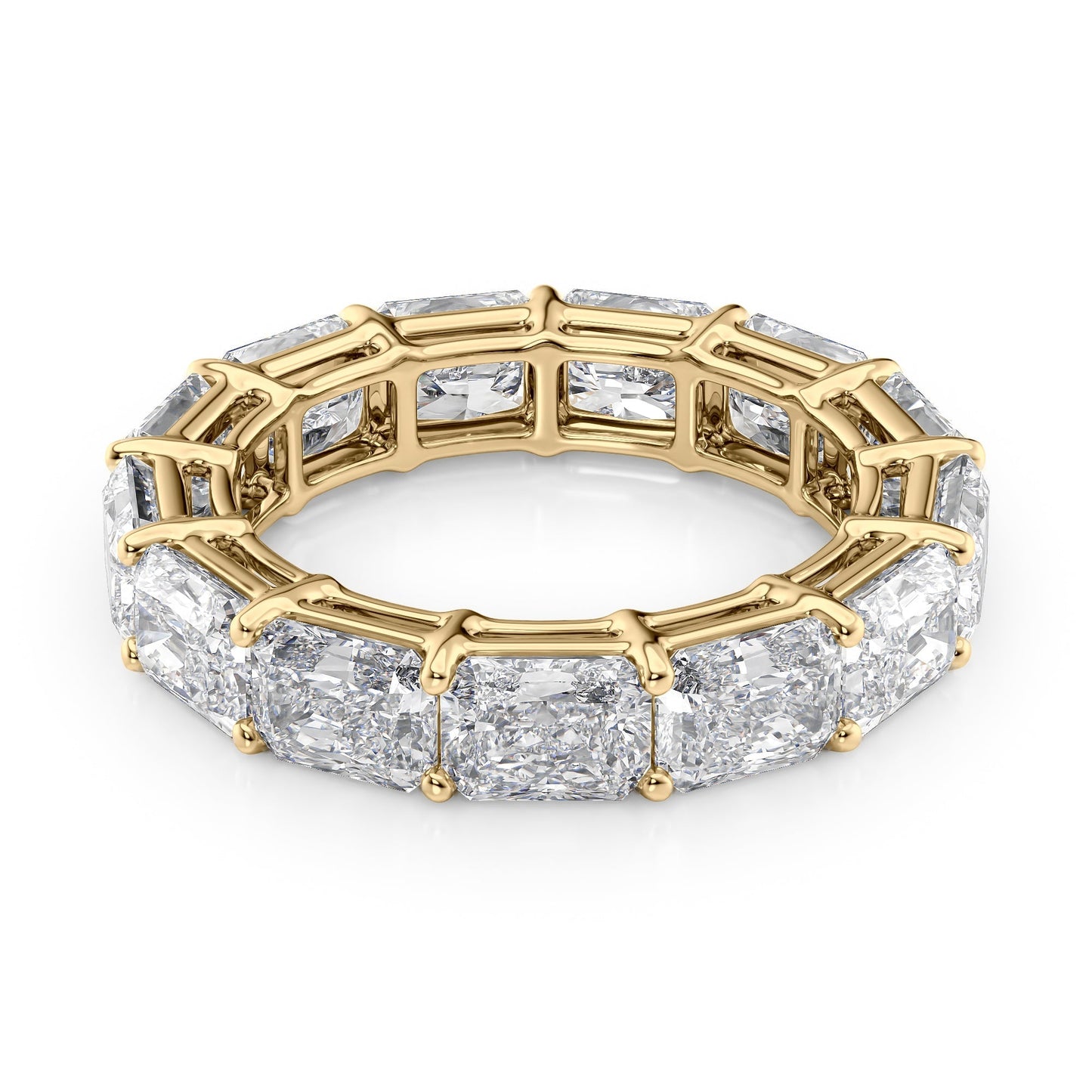6ct Gildara Radiant Cut Moissanite Ring - Gold