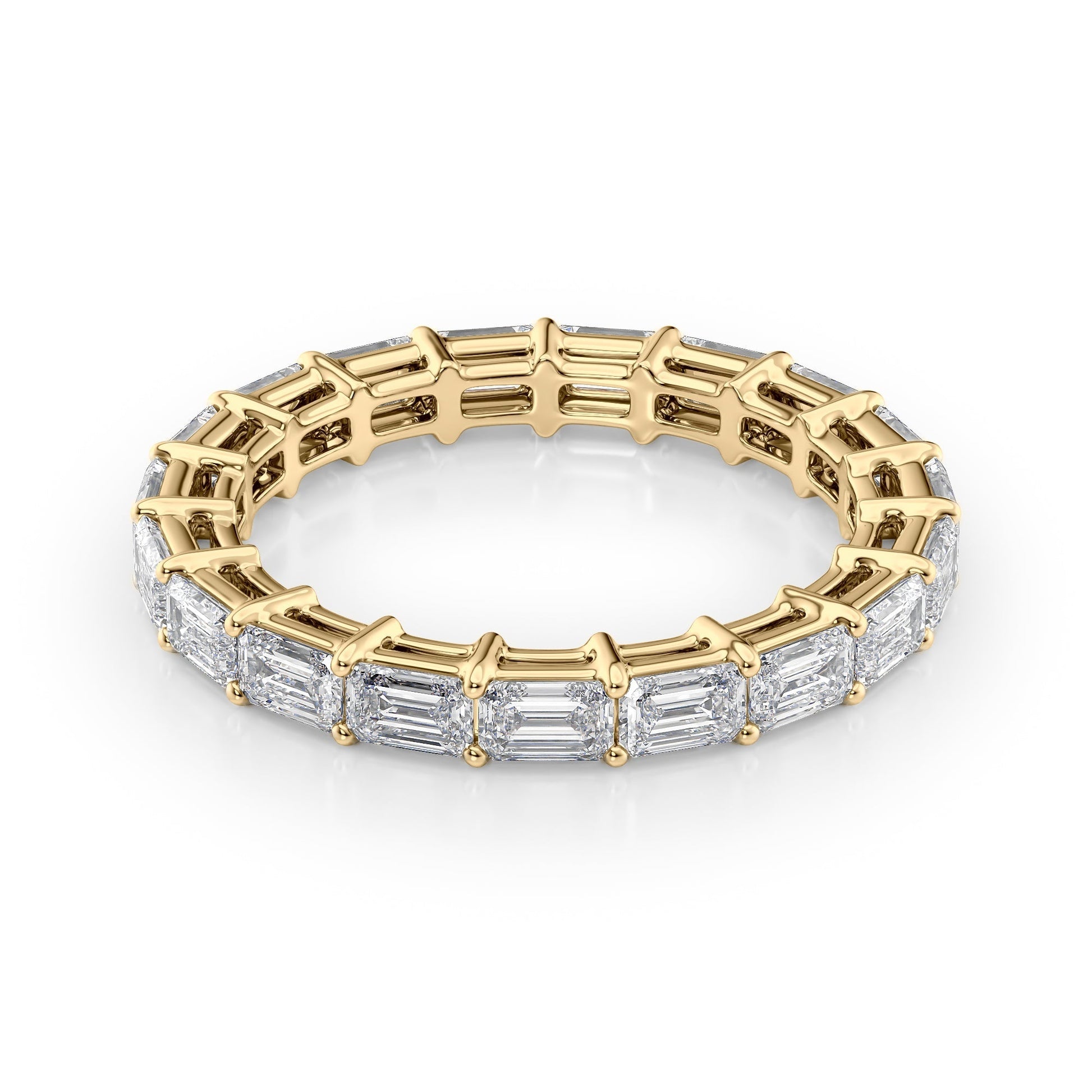 2.5ct Brenda Emerald Cut Moissanite Ring - Gold