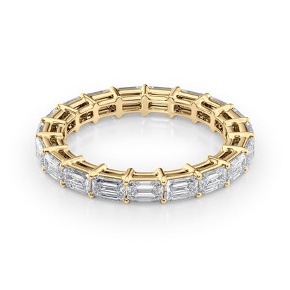 2.5ct Brenda Emerald Cut Moissanite Ring - Gold