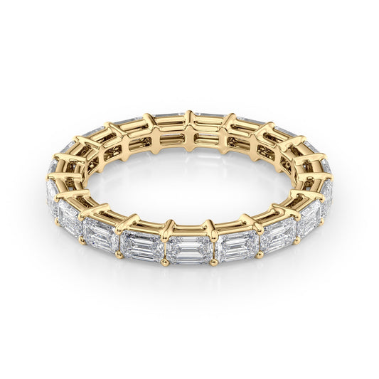 2.5ct Brenda Emerald Cut Moissanite Ring - Gold