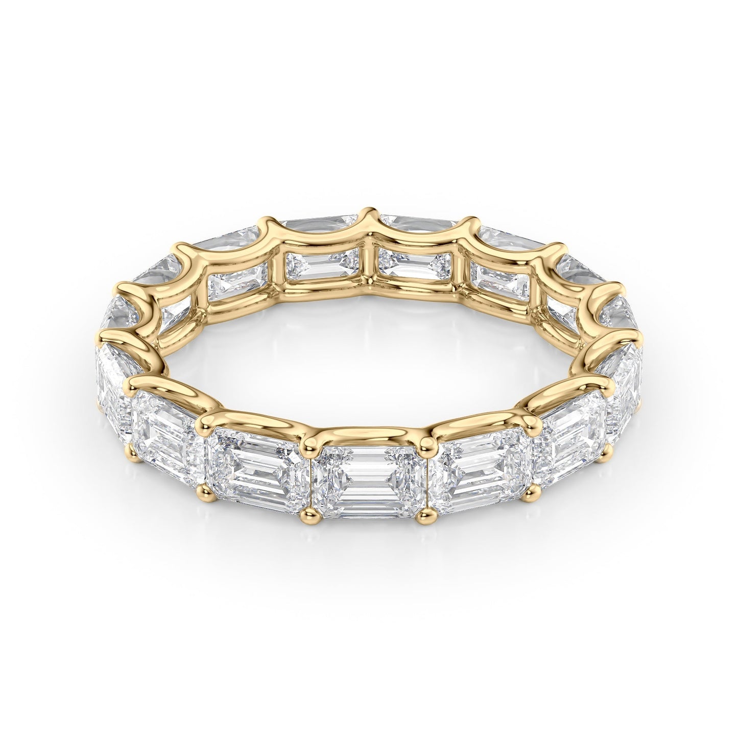 4.5ct Fotini Emerald Cut Moissanite Ring - Gold