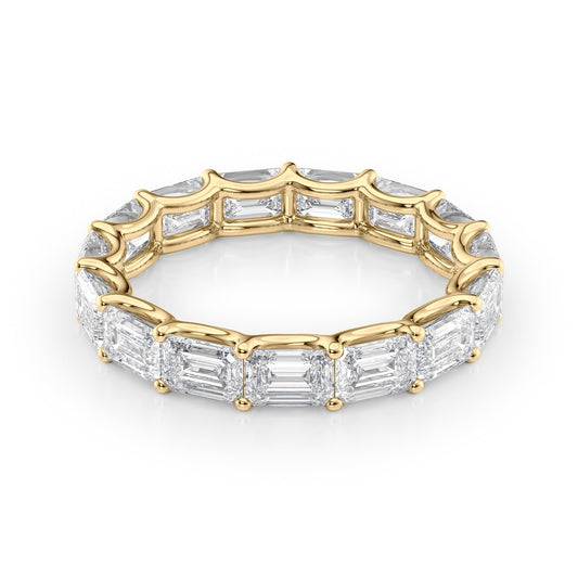 4.5ct Fotini Emerald Cut Moissanite Ring - Gold