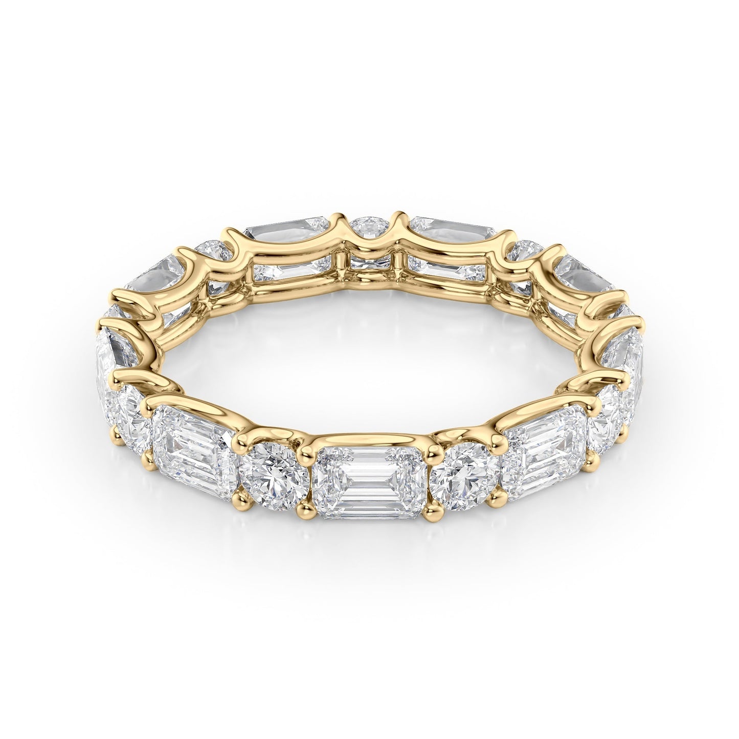 3.5ct Sarisa Round Cut Moissanite Ring - Gold