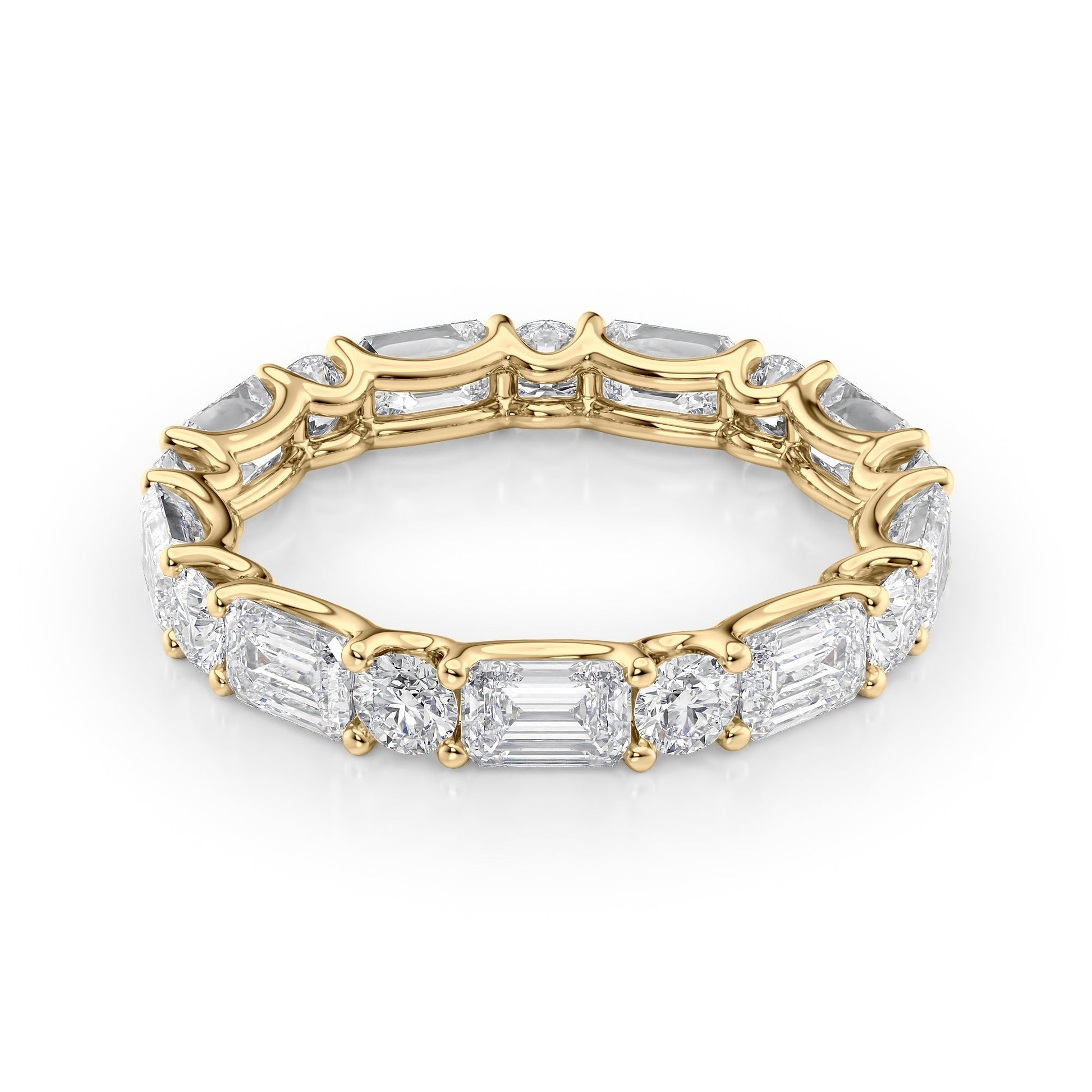 3.5ct Sarisa Round Cut Moissanite Ring - Gold