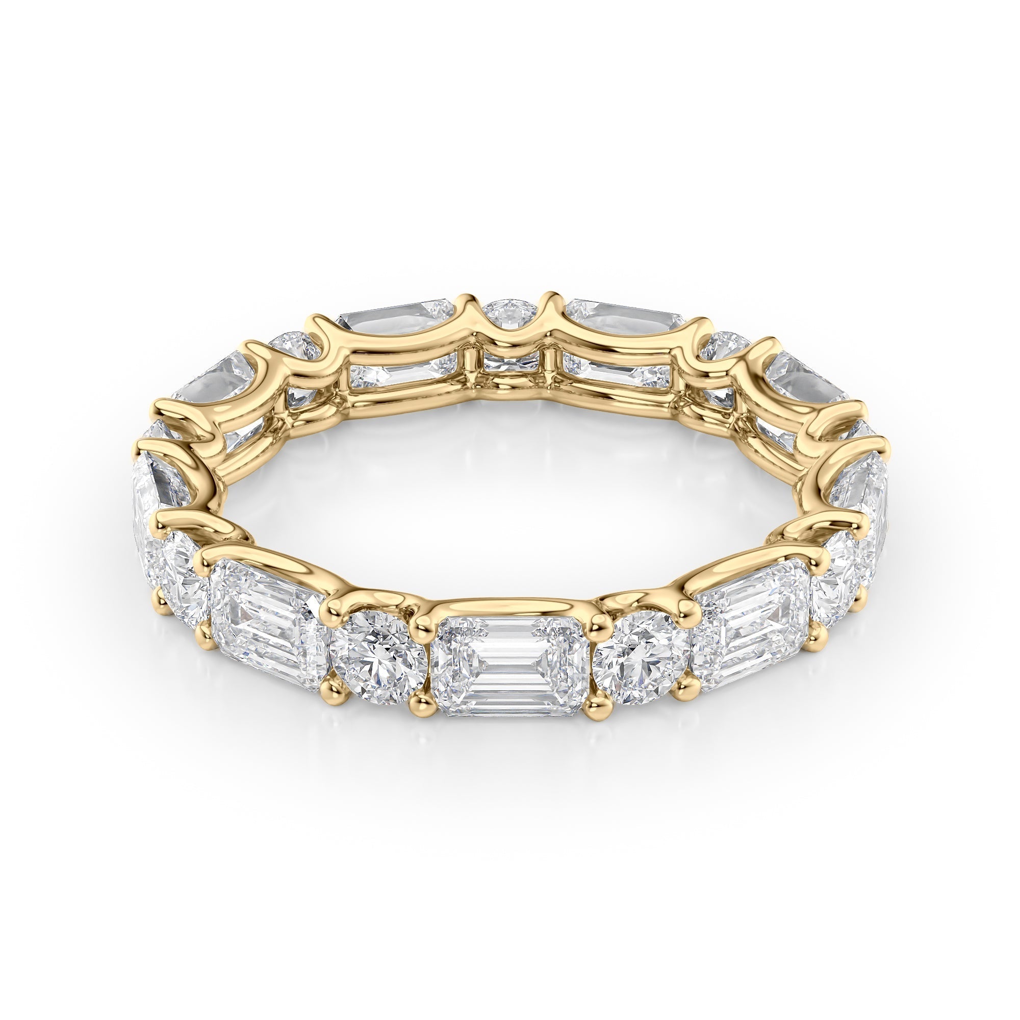 3.5ct Sarisa Round Cut Moissanite Ring - Gold