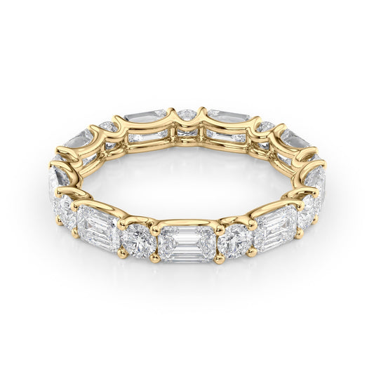 3.5ct Sarisa Round Cut Moissanite Ring - Gold