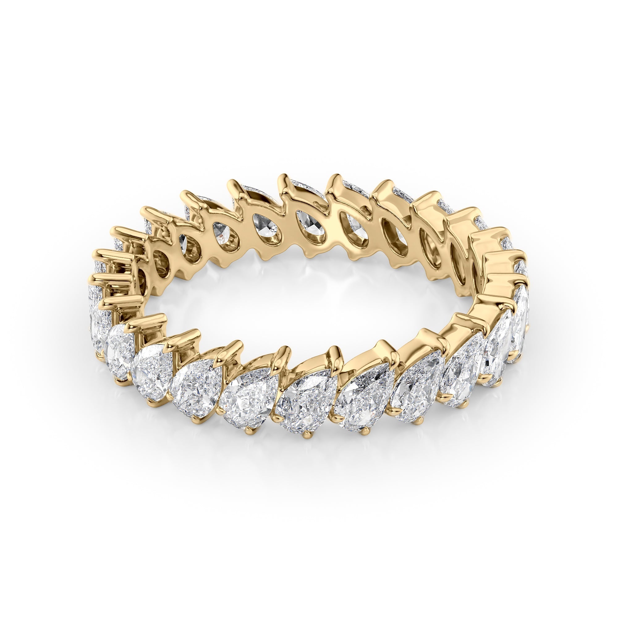 2.5ct Darima Pear Cut Moissanite Ring - Gold