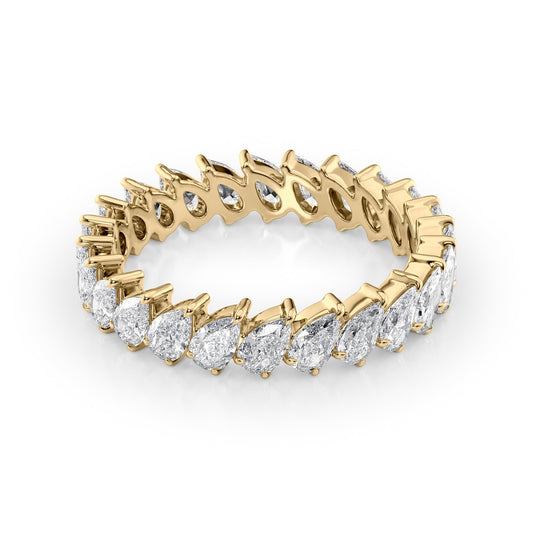 2.5ct Darima Pear Cut Moissanite Ring - Gold