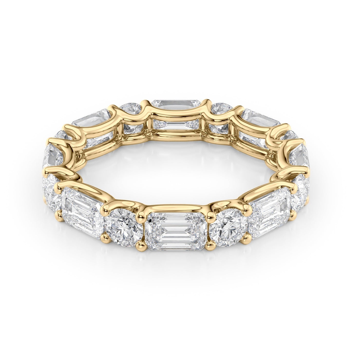 4.2ct Helia Round Cut Moissanite Ring - Gold