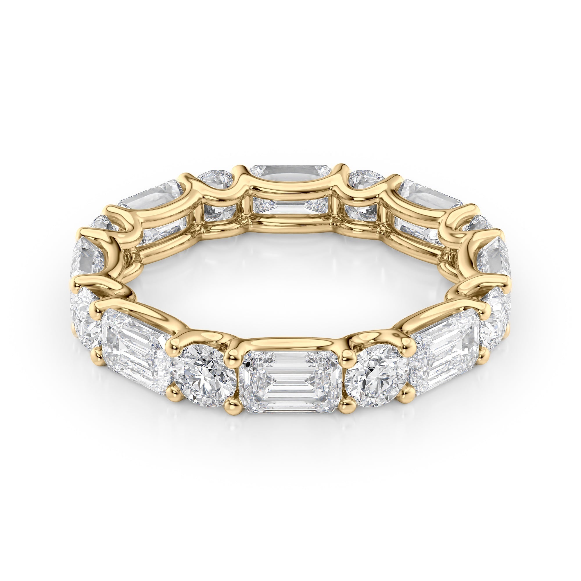 4.2ct Helia Round Cut Moissanite Ring - Gold