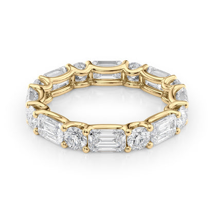 4.2ct Helia Round Cut Moissanite Ring - Gold