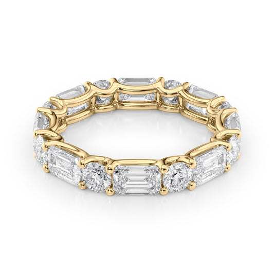 4.2ct Helia Round Cut Moissanite Ring - Gold