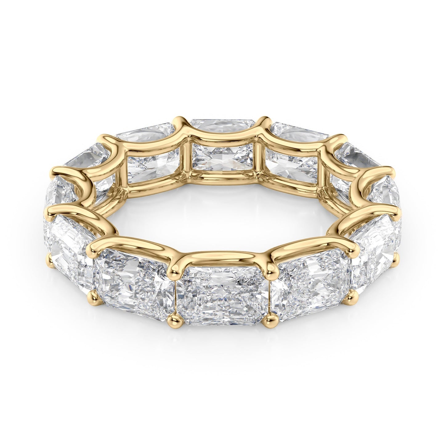 6ct Irisa Radiant Cut Moissanite Ring - Gold