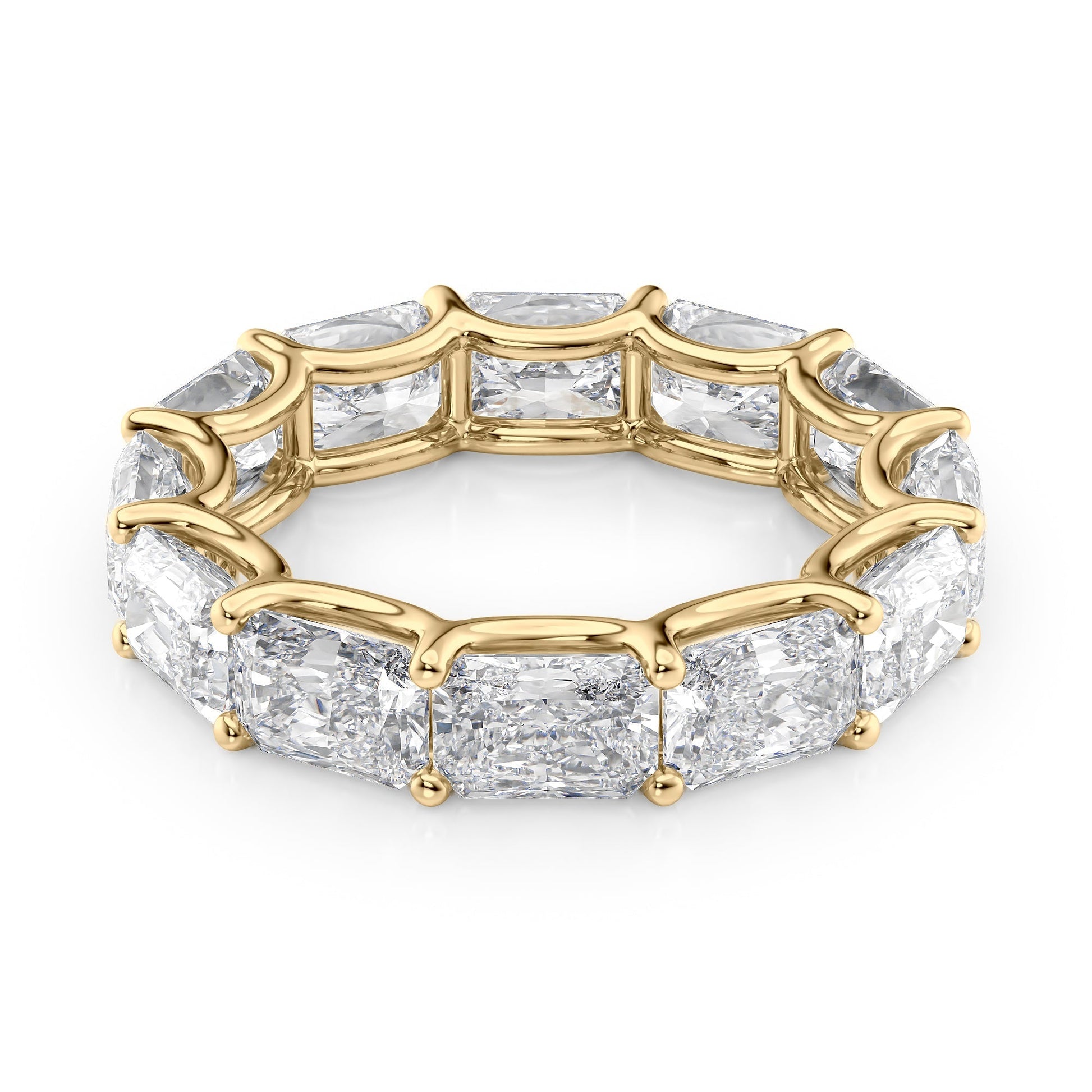 6ct Irisa Radiant Cut Moissanite Ring - Gold