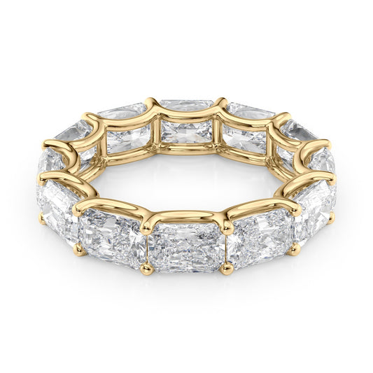 6ct Irisa Radiant Cut Moissanite Ring - Gold