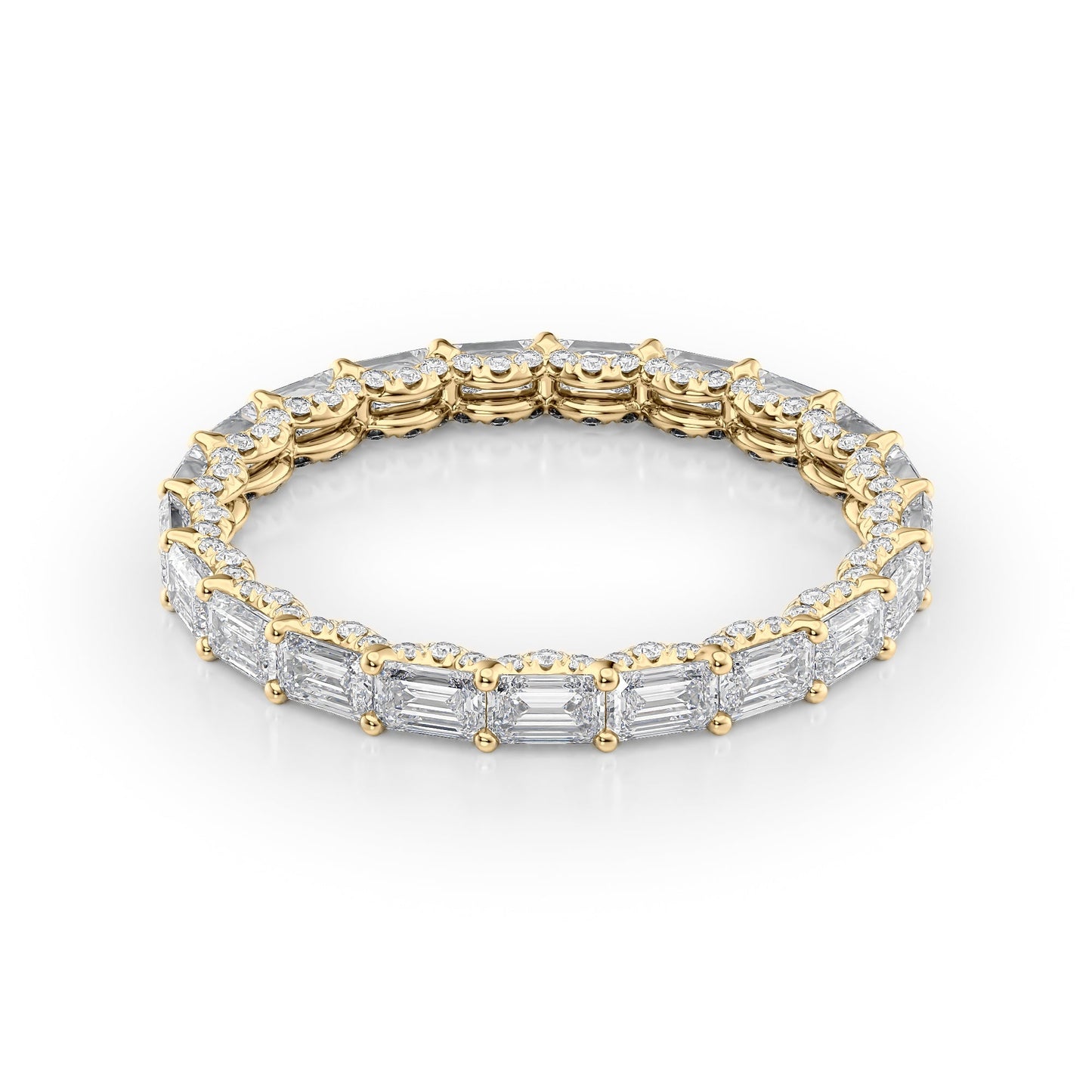 2.3ct Astrid Emerald Cut Moissanite Ring - Gold