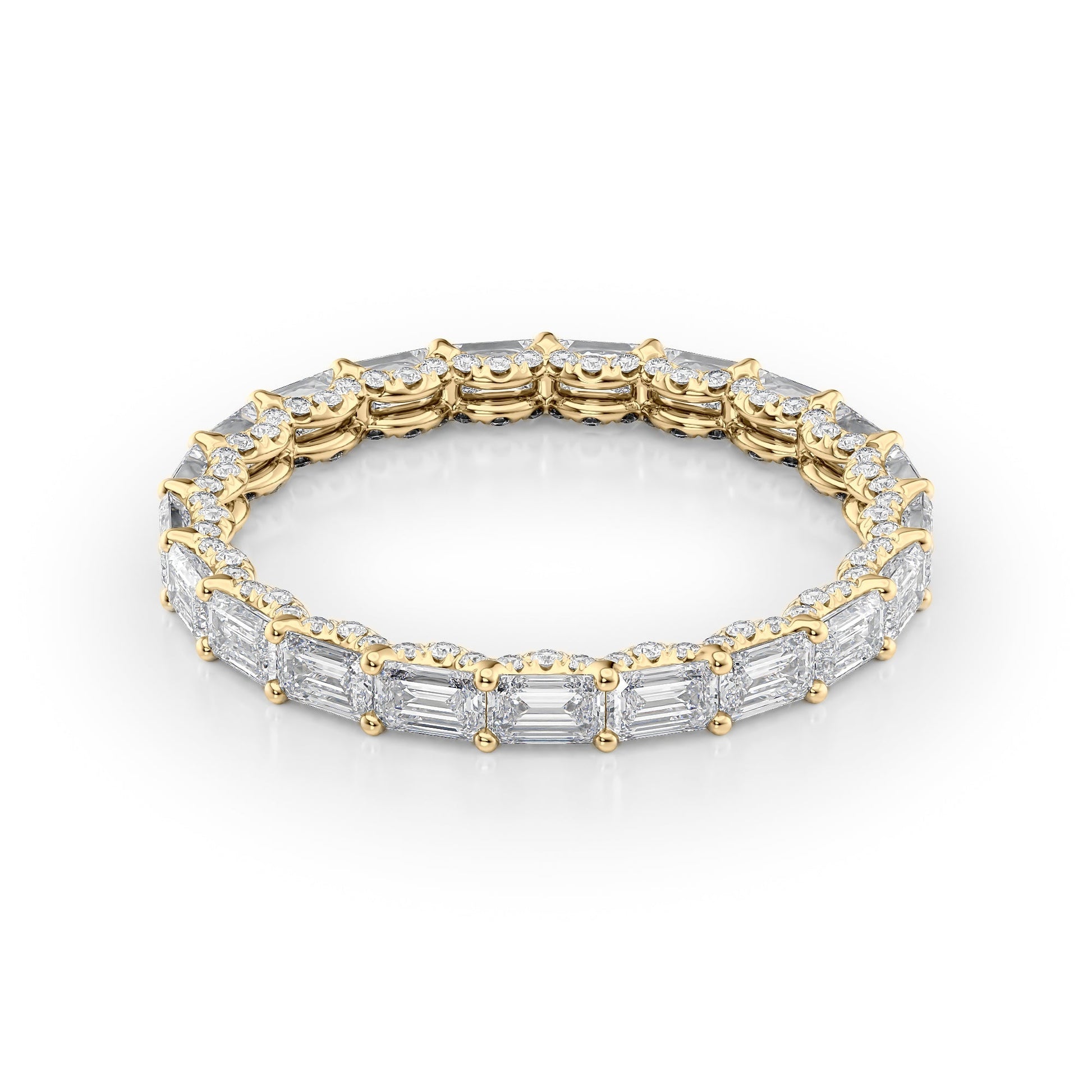 2.3ct Astrid Emerald Cut Moissanite Ring - Gold