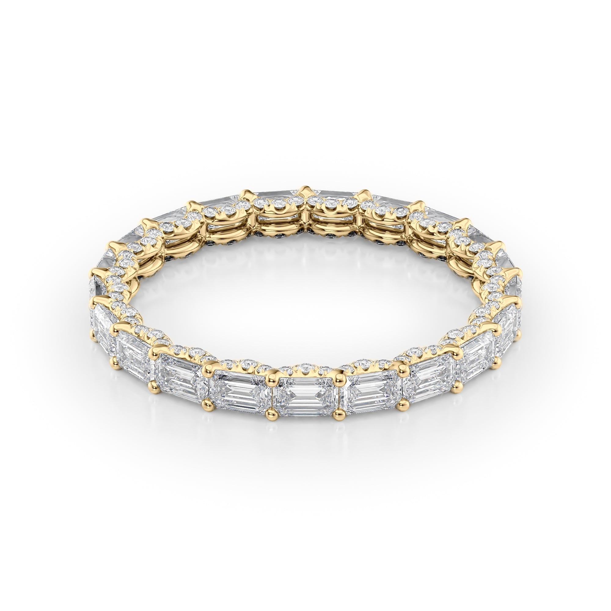 2.3ct Astrid Emerald Cut Moissanite Ring - Gold