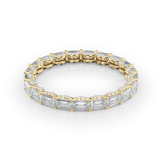 2.3ct Astrid Emerald Cut Moissanite Ring - Gold