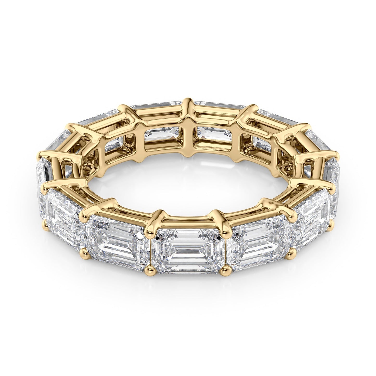 6ct Sarona Emerald Cut Moissanite Ring - Gold