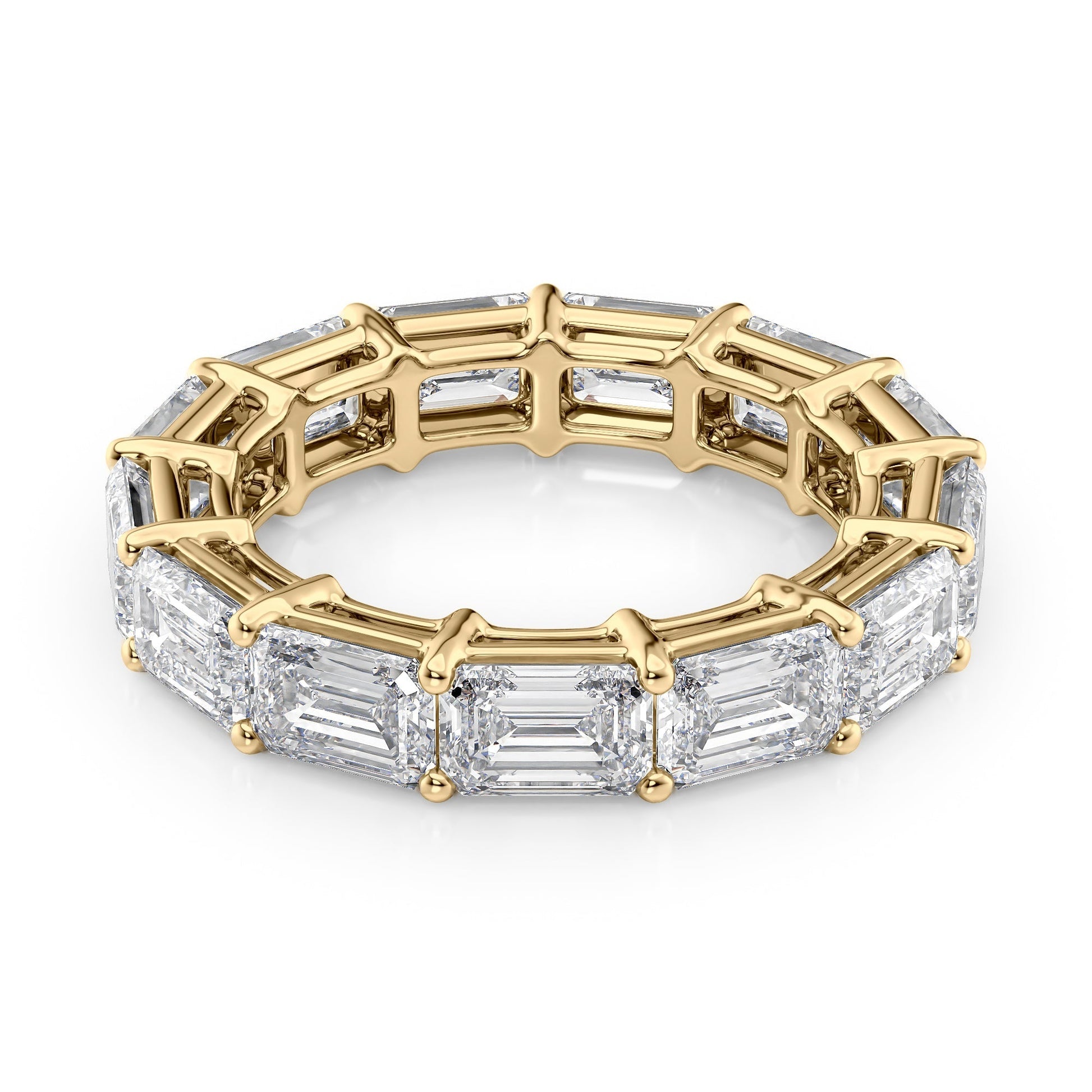 6ct Sarona Emerald Cut Moissanite Ring - Gold