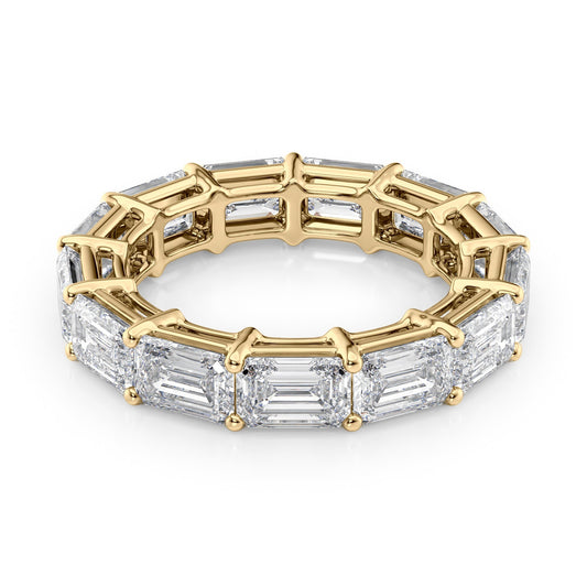 6ct Sarona Emerald Cut Moissanite Ring - Gold