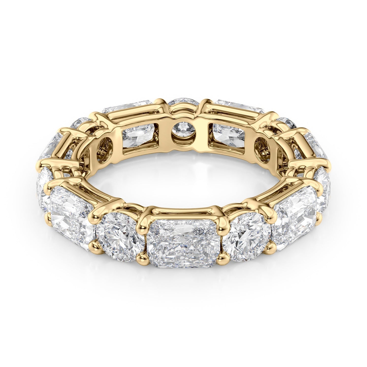 5.7ct Albena Round Cut Moissanite Ring - Gold