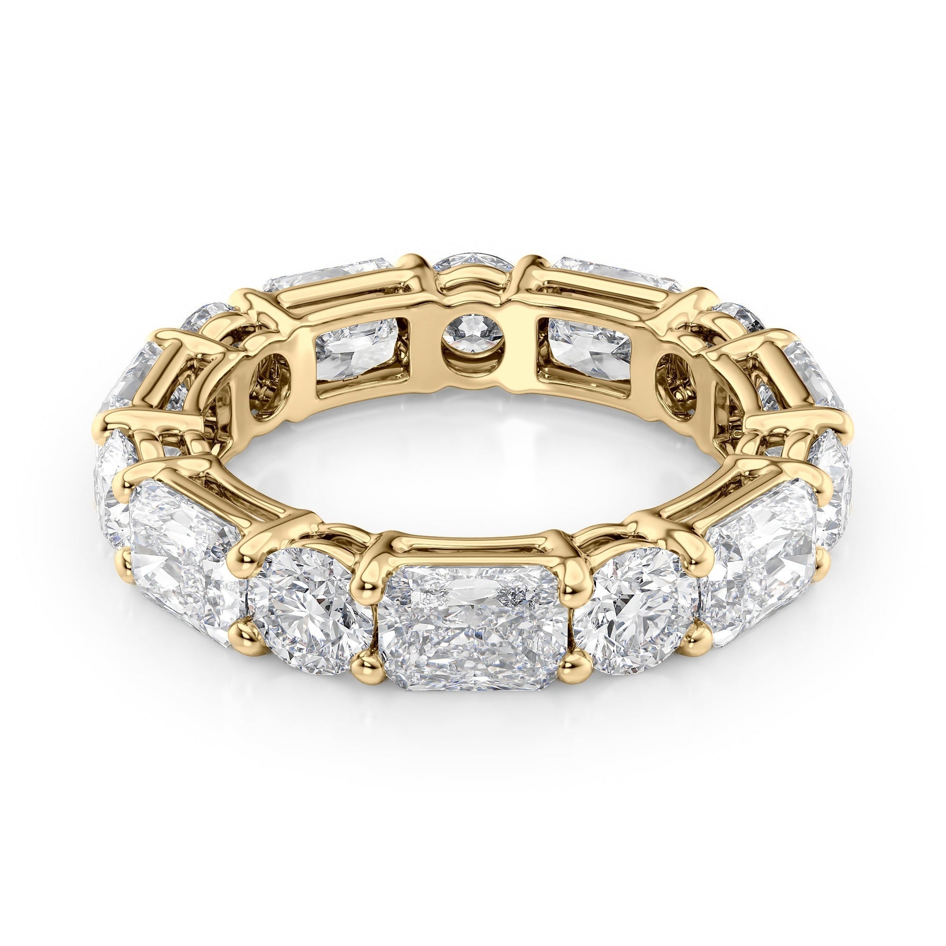 5.7ct Albena Round Cut Moissanite Ring - Gold