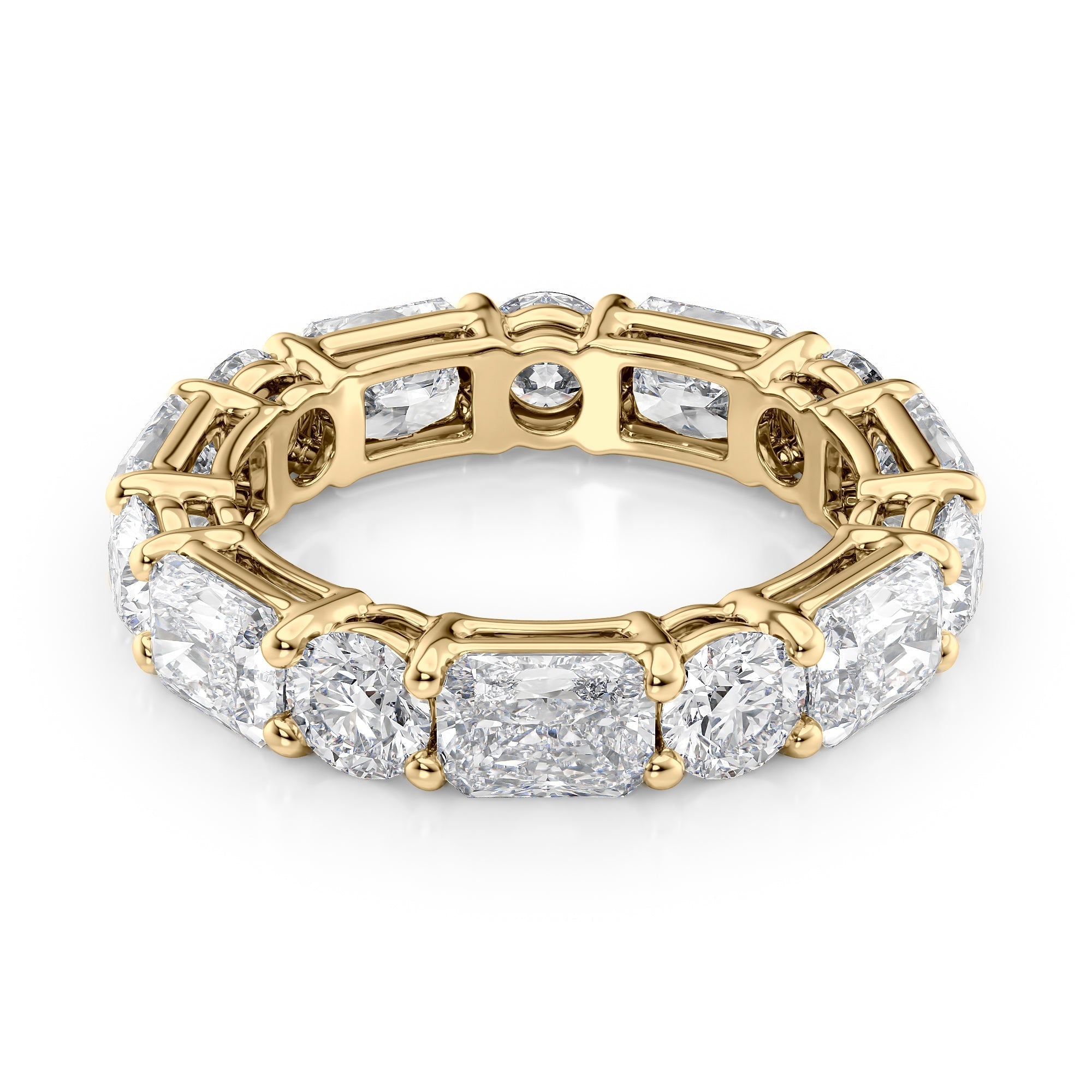 5.7ct Albena Round Cut Moissanite Ring - Gold