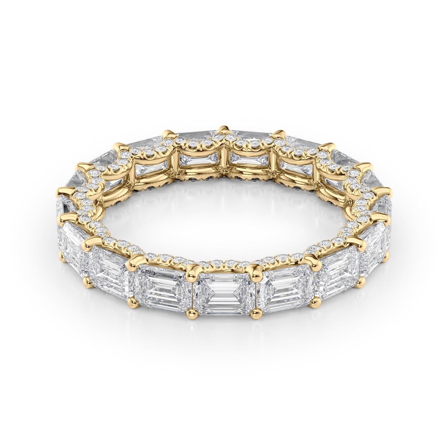 4.3ct Arietta Emerald Cut Moissanite Ring - Gold