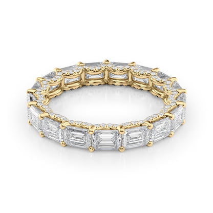 4.3ct Arietta Emerald Cut Moissanite Ring - Gold