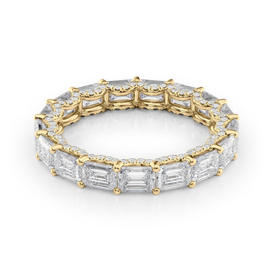 4.3ct Arietta Emerald Cut Moissanite Ring - Gold