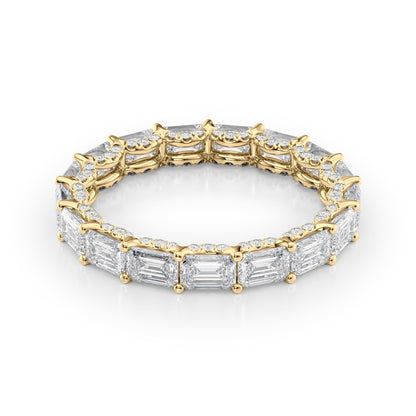 3.8ct Brielle Emerald Cut Moissanite Ring - Gold