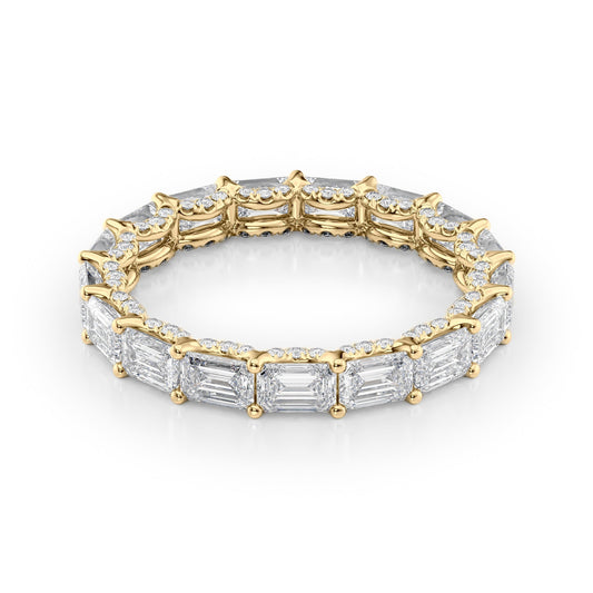 3.8ct Brielle Emerald Cut Moissanite Ring - Gold