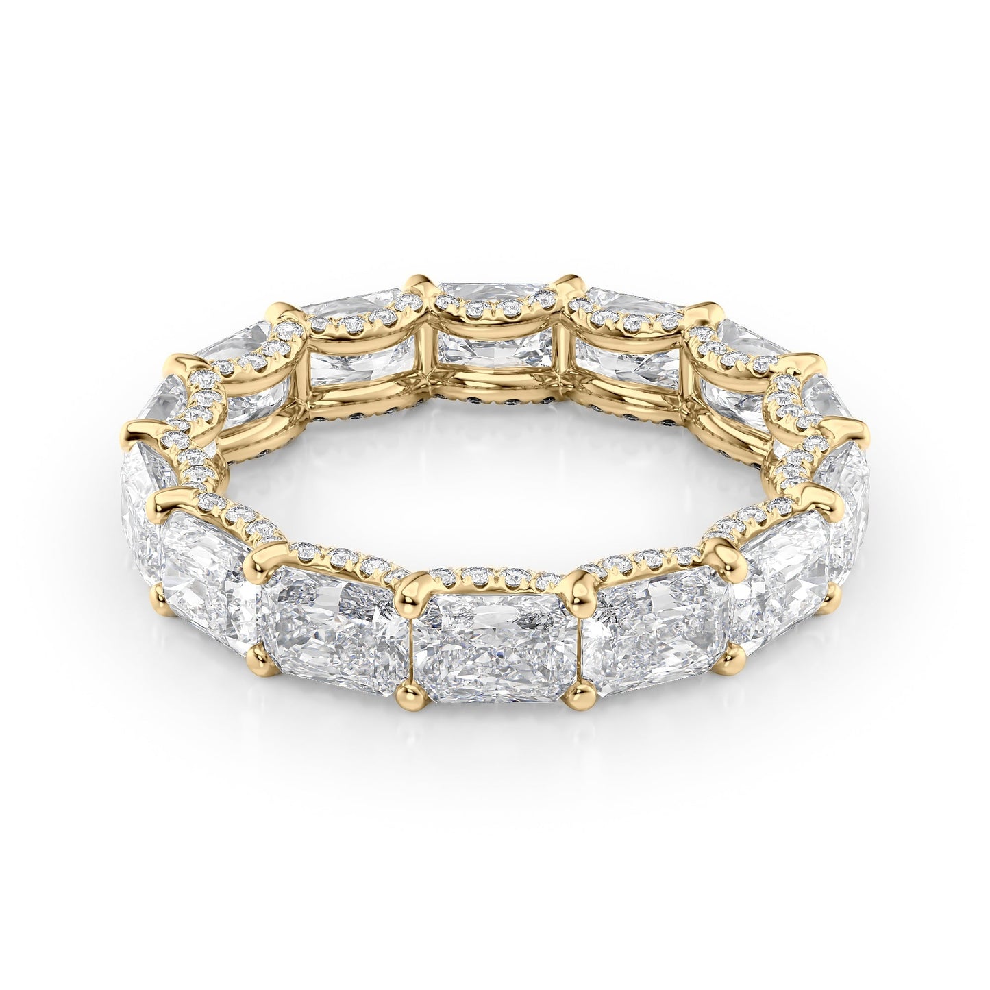 4.3ct Briona Radiant Cut Moissanite Ring - Gold