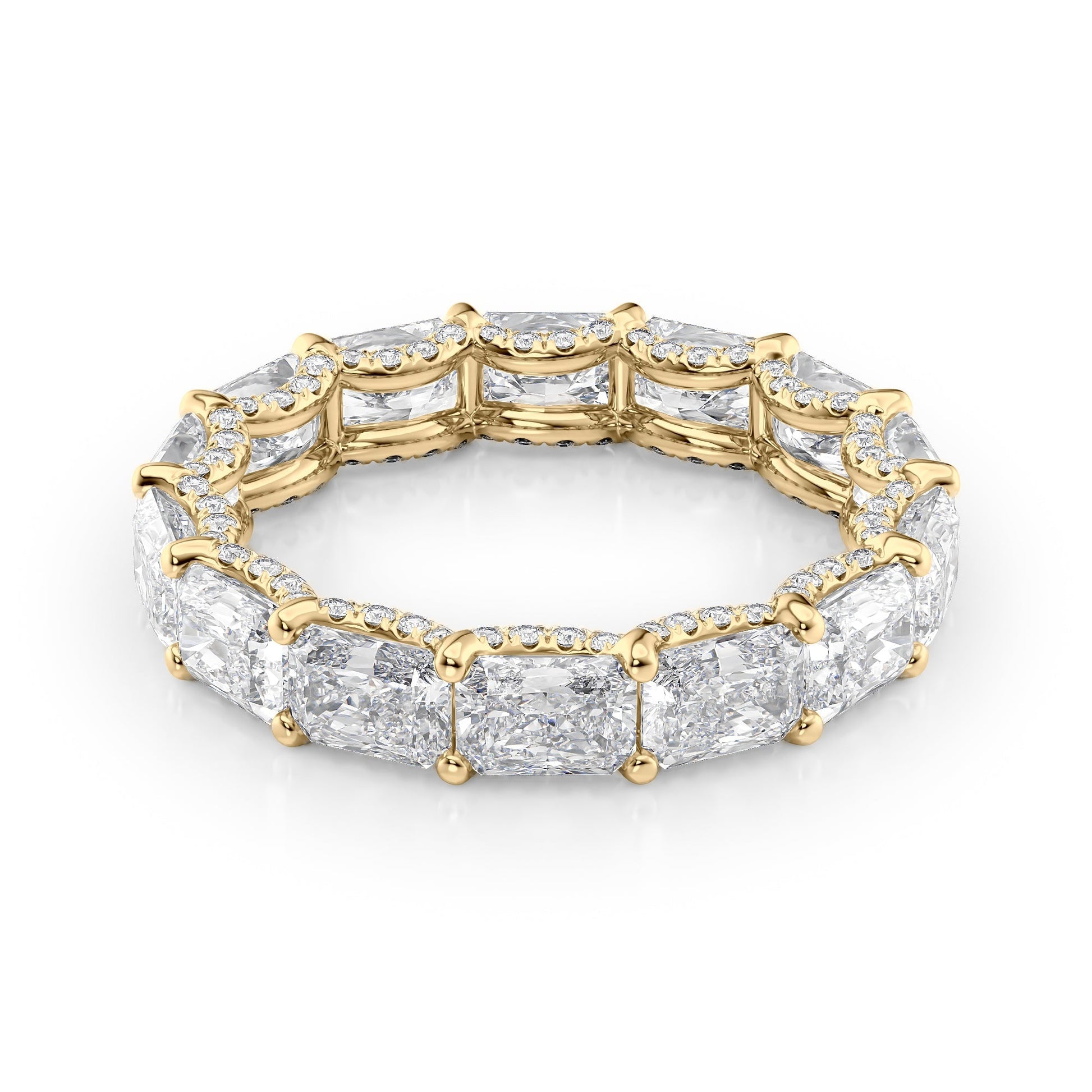 4.3ct Briona Radiant Cut Moissanite Ring - Gold
