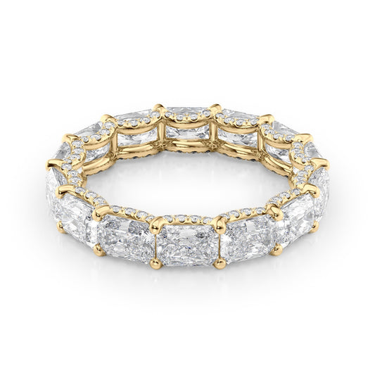 4.3ct Briona Radiant Cut Moissanite Ring - Gold