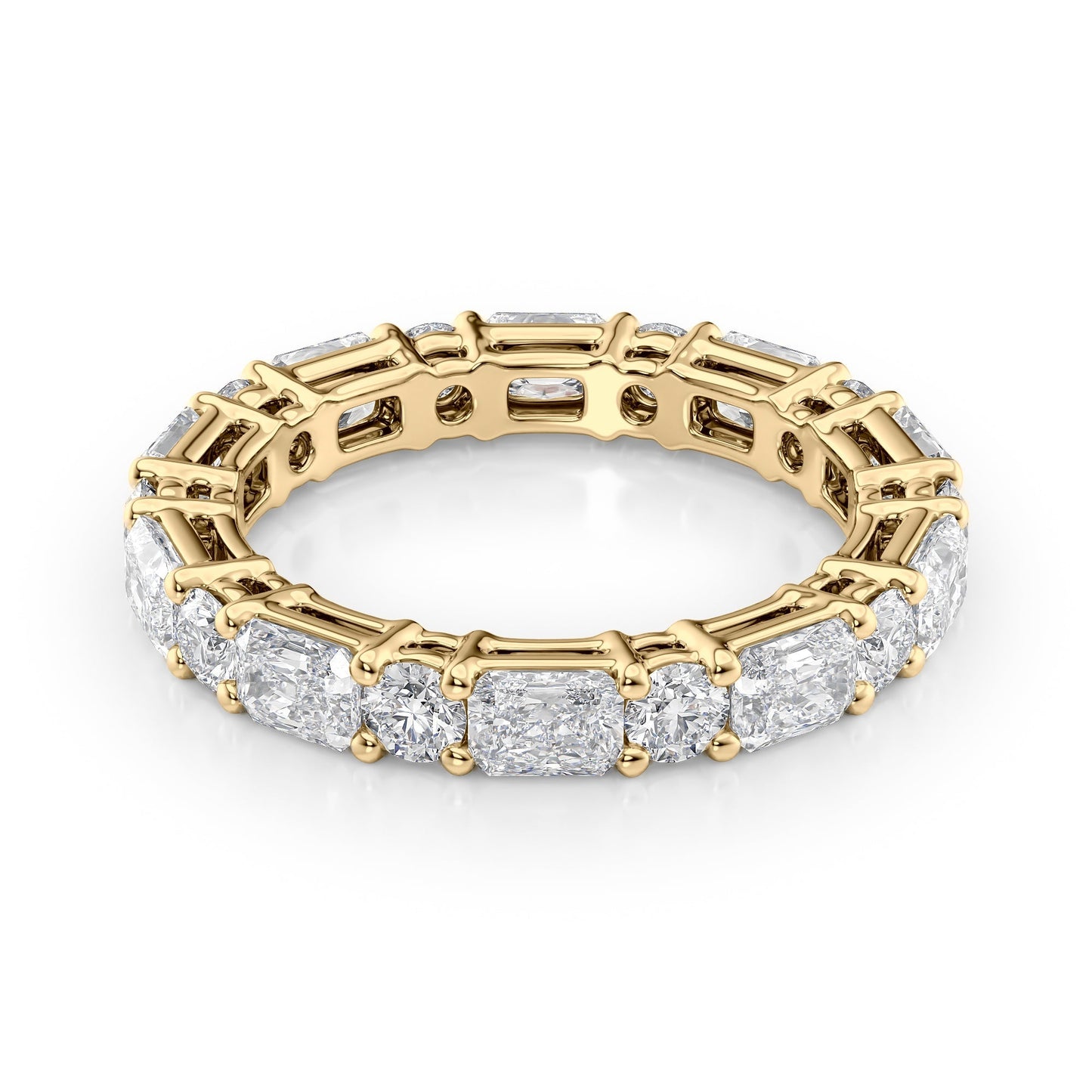 2.8ct Mariana Round Cut Moissanite Ring - Gold