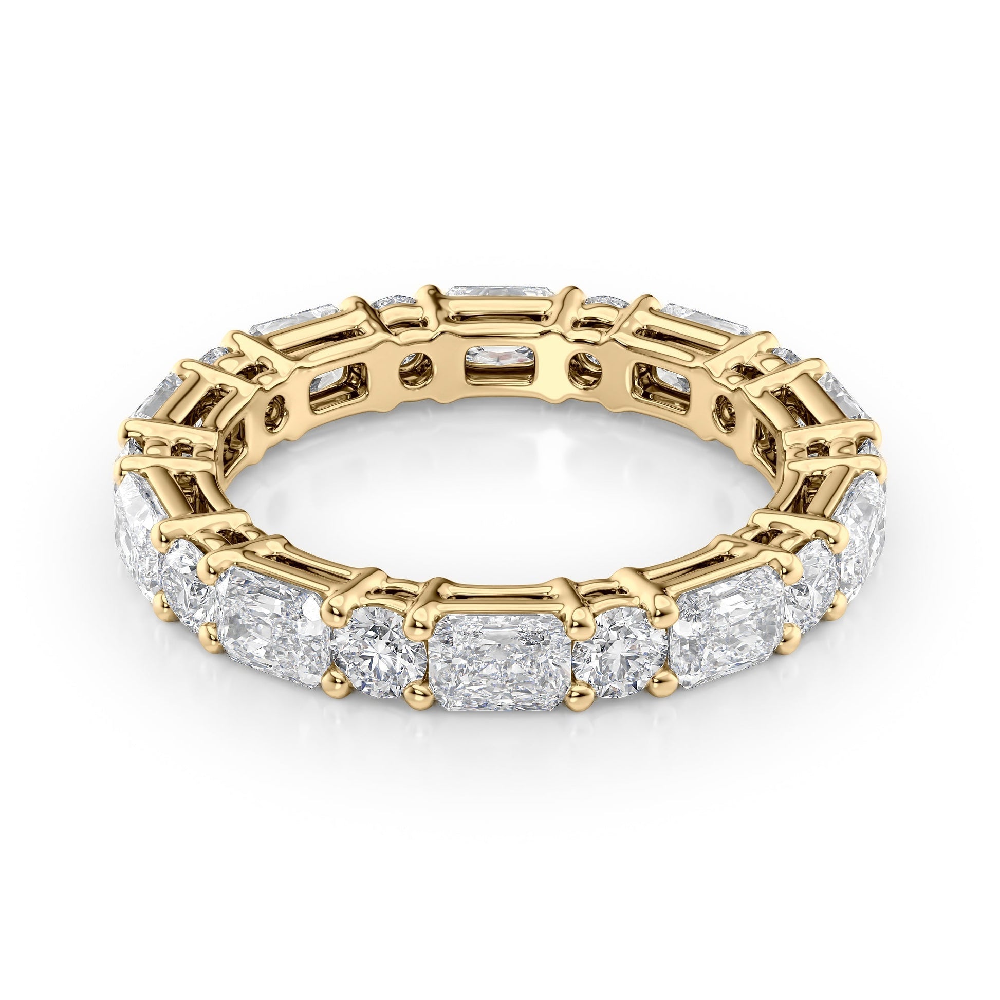 2.8ct Mariana Round Cut Moissanite Ring - Gold