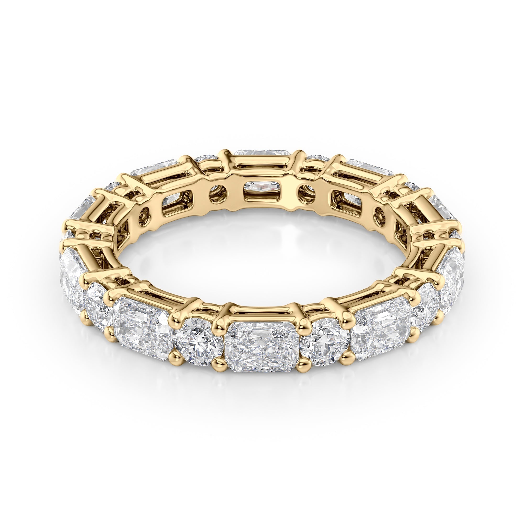 2.8ct Mariana Round Cut Moissanite Ring - Gold