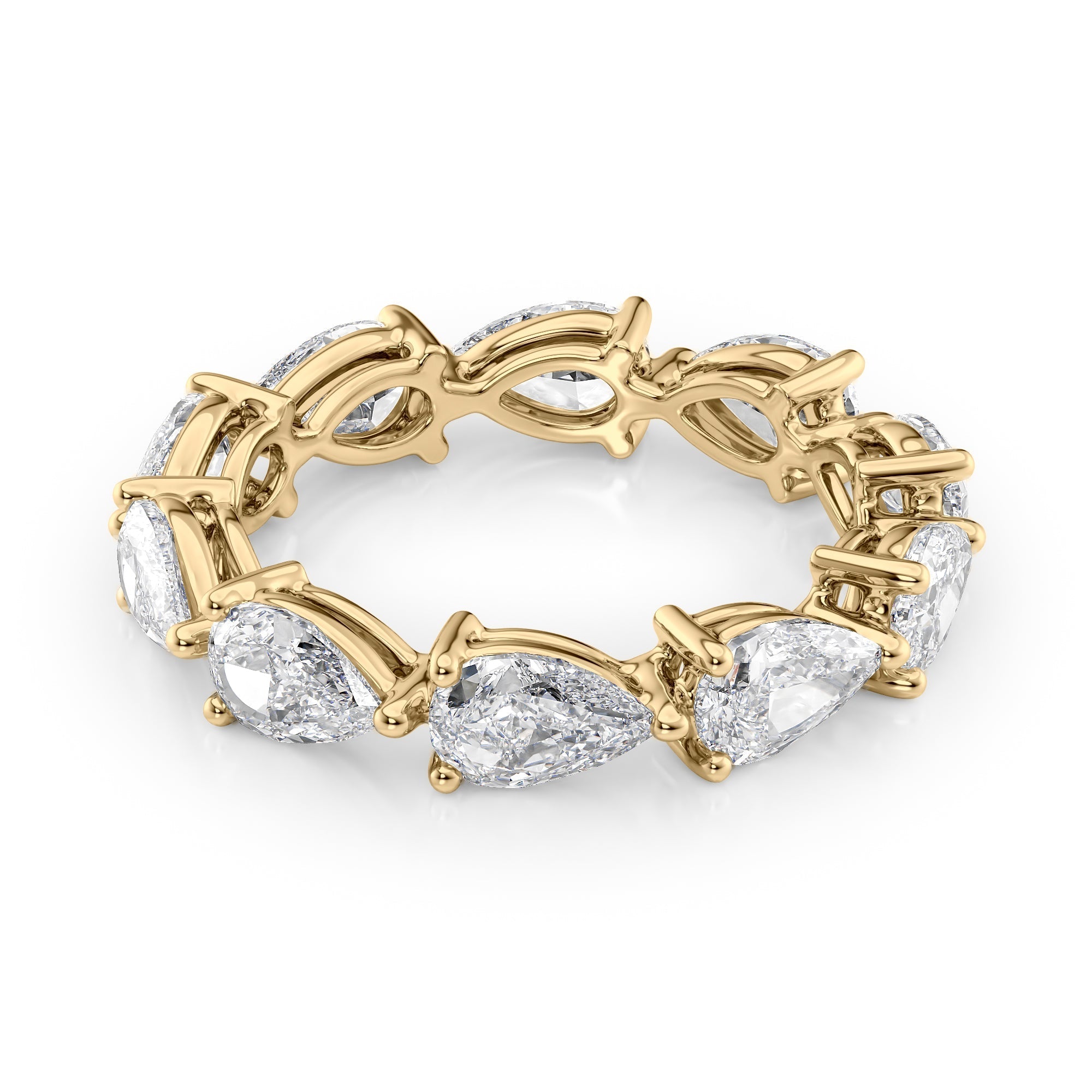 3.5ct Varena Pear Cut Moissanite Ring - Gold